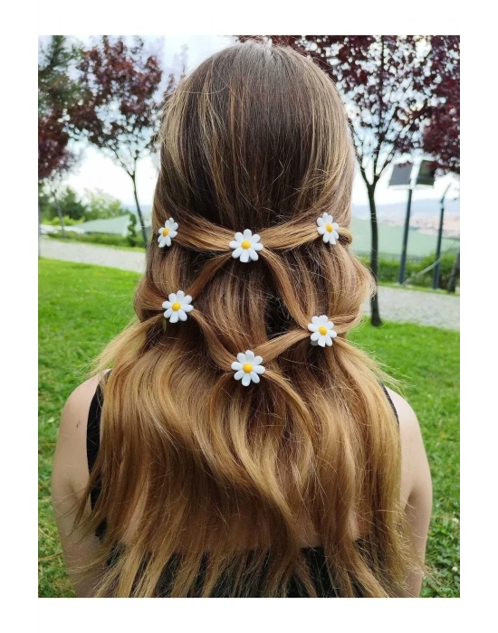 Vintage 20 Adet Papatya Klips Toka