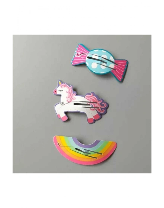 Lily 3 Adet Unicorn Çıtçıt Toka Seti Çocuk Tokası