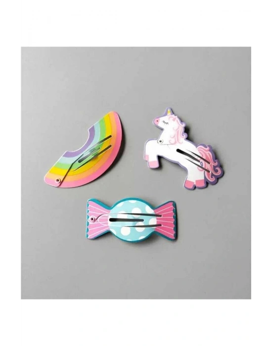 Lily 3 Adet Unicorn Çıtçıt Toka Seti Çocuk Tokası