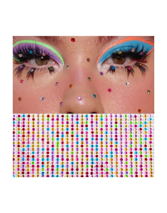 Vintage Vücut Ve Yüz Sticker Euphoria Makyaj Taşı Yapışkan Yüz Taşı Festival Taşı