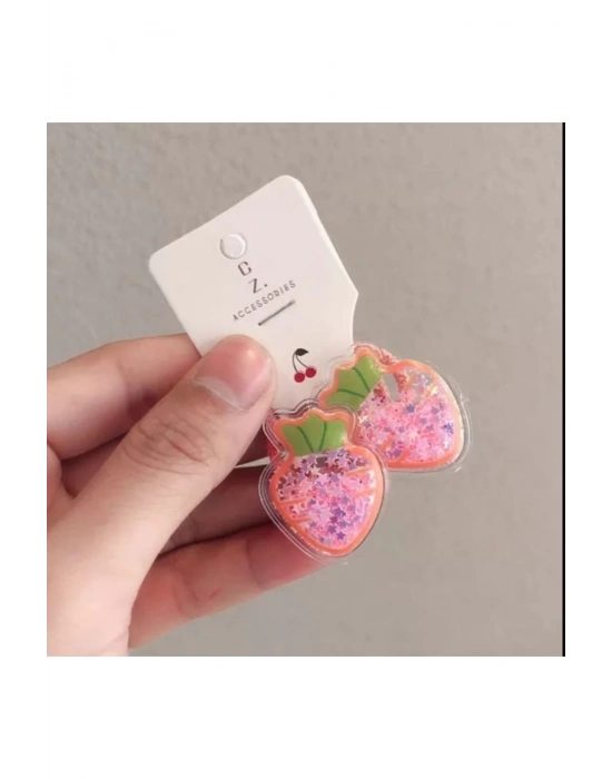 Lily Bir Çift Pullu Havuç Lastikli Toka