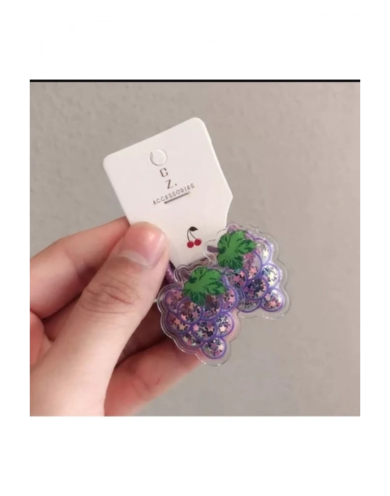 Lily Bir Çift Pullu Lastikli Üzüm Toka