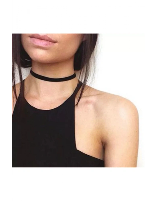Vintage Kadife Şerit Choker Kolye