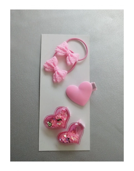 Lily Kız Çocuk Pembe Renk Toka Seti