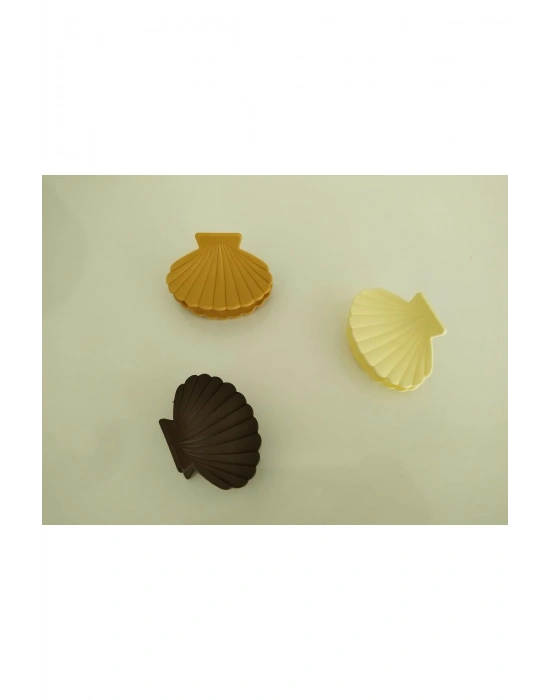 Vintage Üçlü Istiridye Plastik Mandal Toka