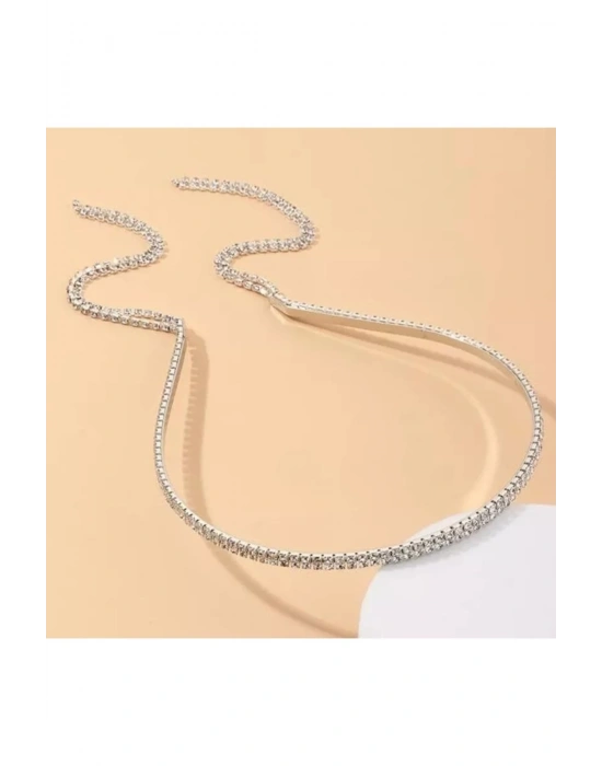 Vintage Kadın Kristal Taşlı Sallantılı Taç