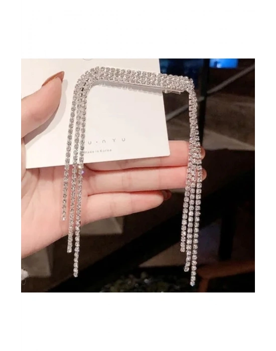 Vintage Işıltılı Kristal Pens Toka