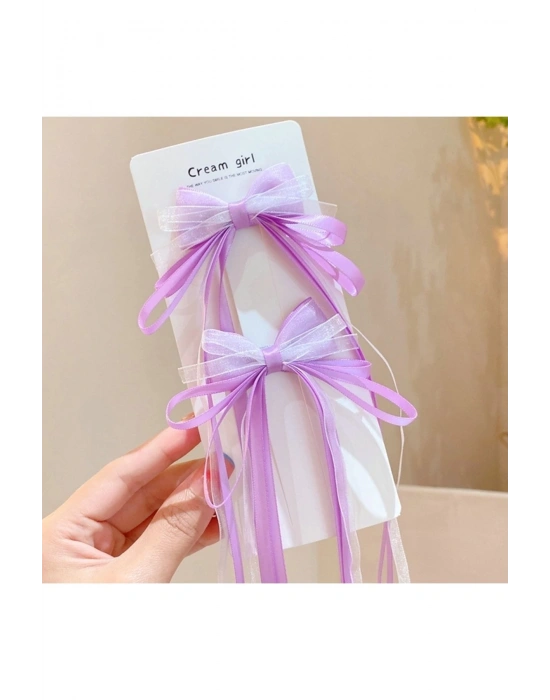 Lily Kız Çocuk Lila Renk Lolita Toka 23 Nisan Tokası Okul Tokası Gösteri Tokası Tören Tokası