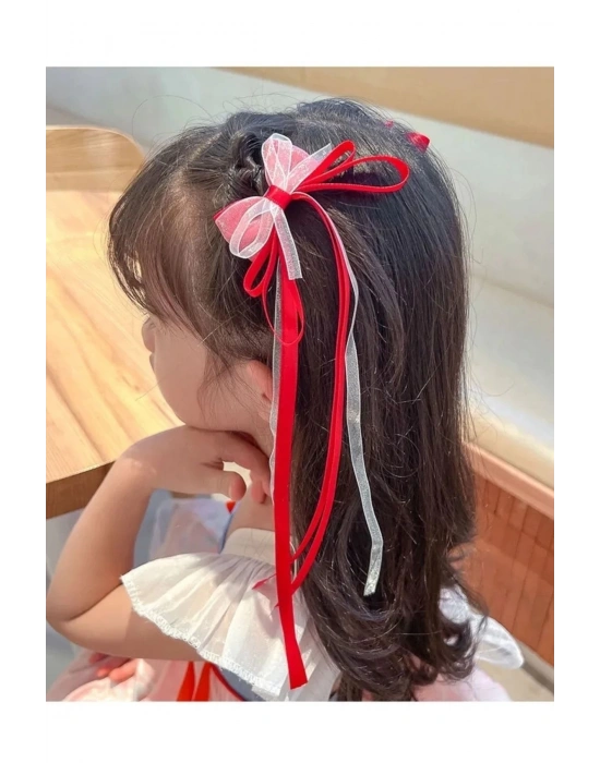 Lily Kız Çocuk Kırmızı Renk Lolita Toka 23 Nisan Tokası Okul Tokası Gösteri Tokası Tören Tokası