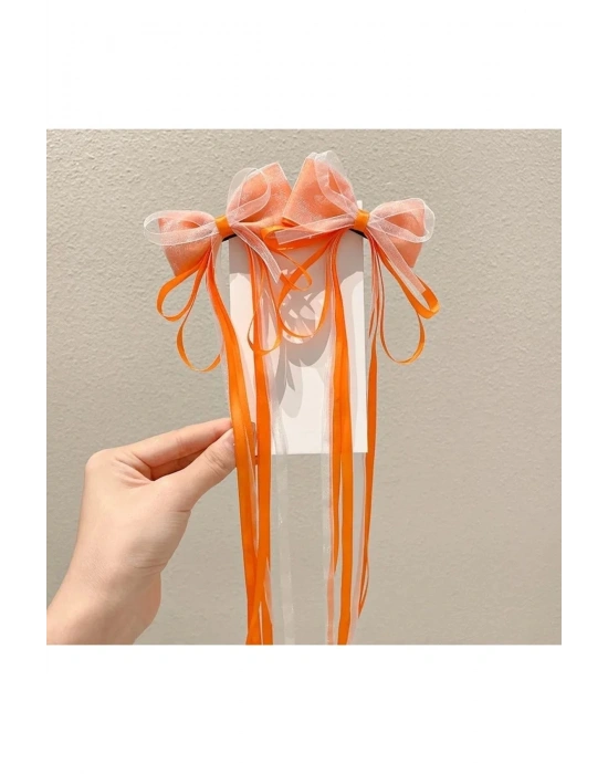 Lily Kız Çocuk Turuncu Renk Lolita Toka 23 Nisan Tokası Okul Tokası Gösteri Tokası Tören Tokası