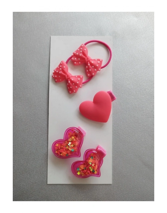 Lily Kız Çocuk Fuşya Renk Toka Seti