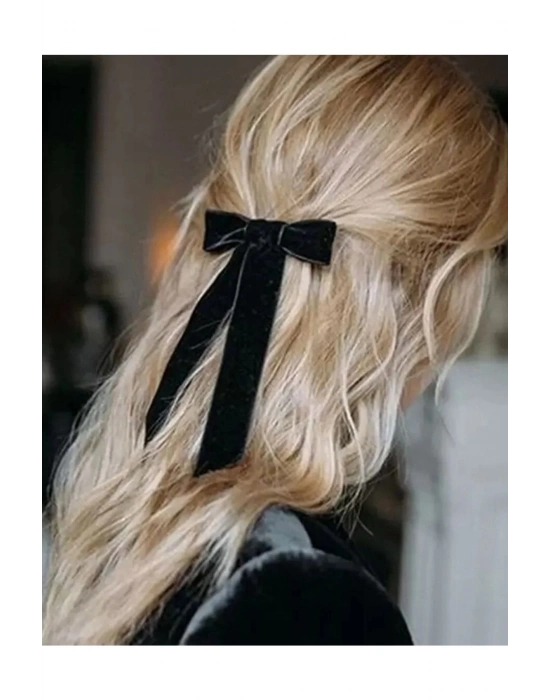 Vintage Minimal Kadife Otomatik Klipsli Toka