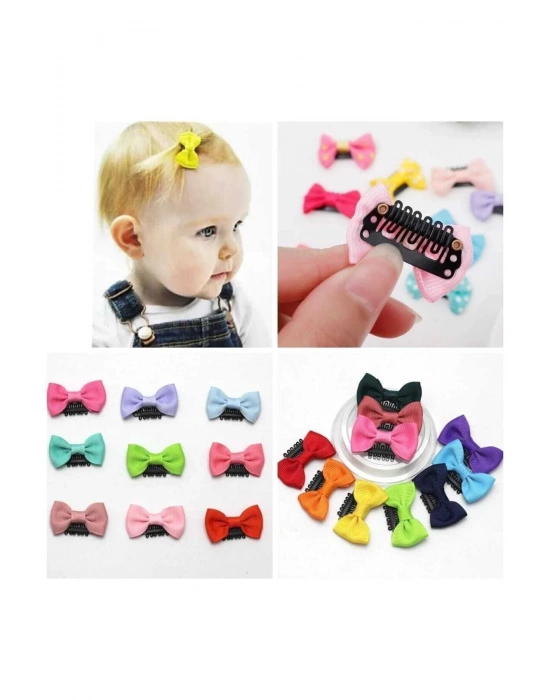 Lily Fiyonklu 6 Adet Çıtçıt Bebek Klipsi Saçsız Bebek Tokası Yenidoğan Tokası