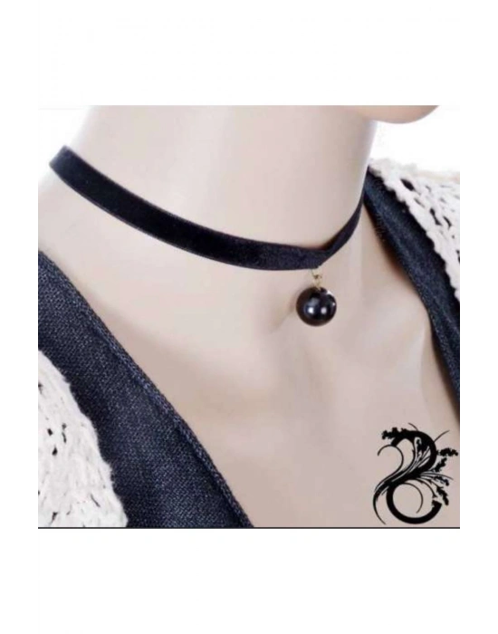 Vintage Kadife Choker Kolye