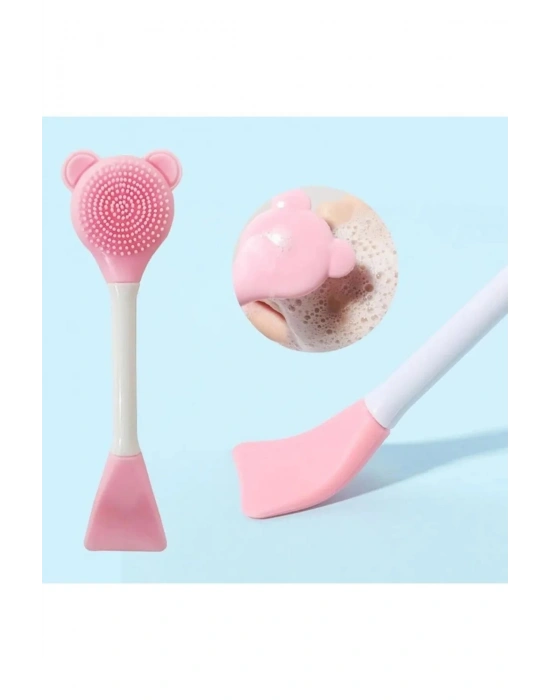 Silikon Yüz Temizleme Fırçası Ve Maske Sürme Aparatı