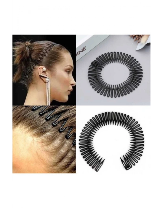 2 Adet Akordiyon Sporcu Tokası Saç Bandı Saç Aksesuarı