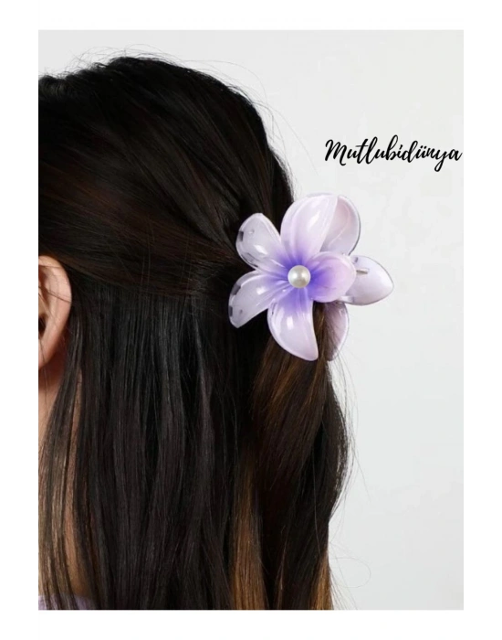 Vintage Çiçek Mandal Toka Lotus Çiçeği Tokası