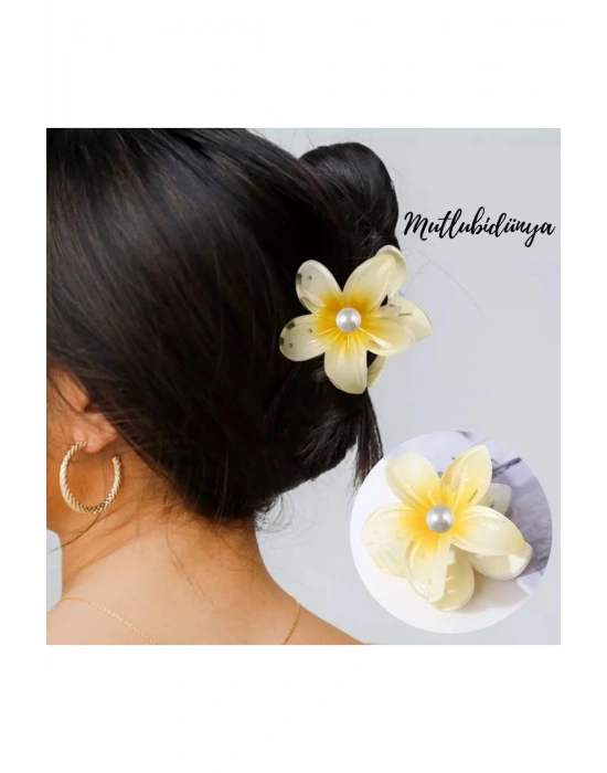 Vintage Çiçek Mandal Toka Lotus Çiçeği Tokası