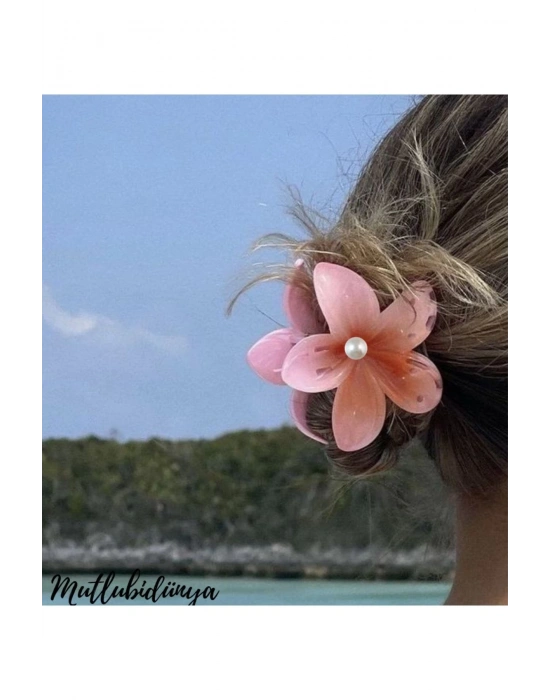 Vintage Çiçek Mandal Toka Lotus Çiçeği Tokası