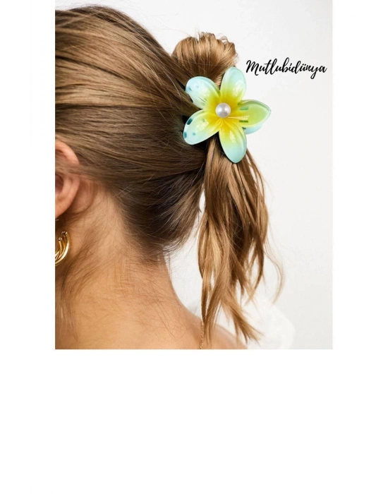 Vintage Çiçek Mandal Toka Lotus Çiçeği Tokası