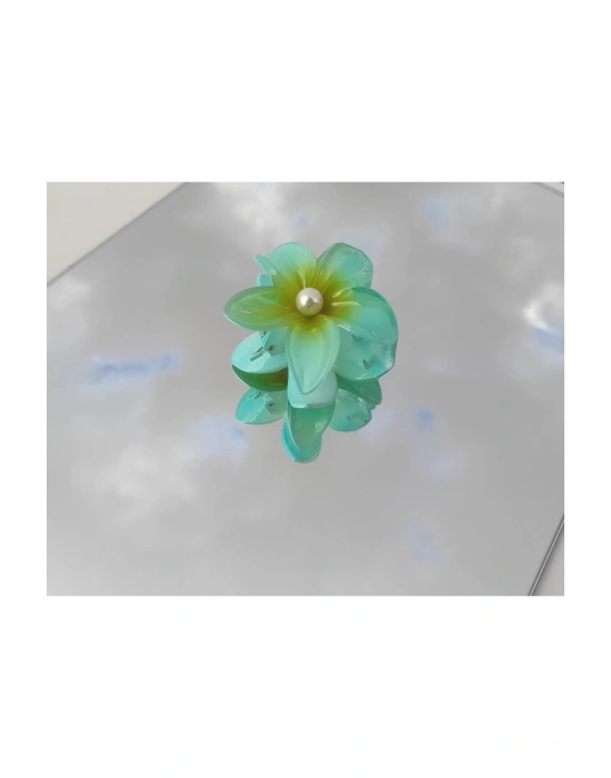 Vintage Çiçek Mandal Toka Lotus Çiçeği Tokası