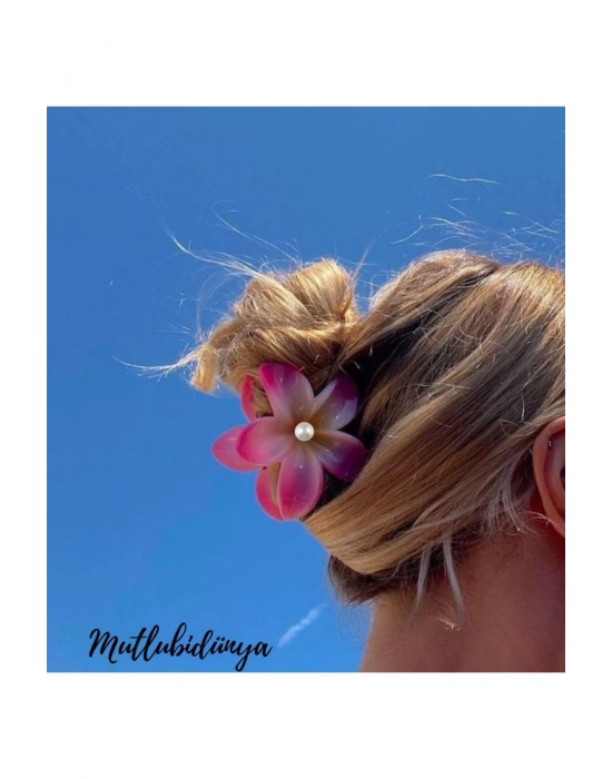 Vintage Çiçek Mandal Toka Lotus Çiçeği Tokası