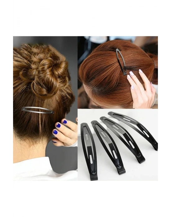 Vintage 12 Adet Çıtçıt Siyah Renk Saç Tokası