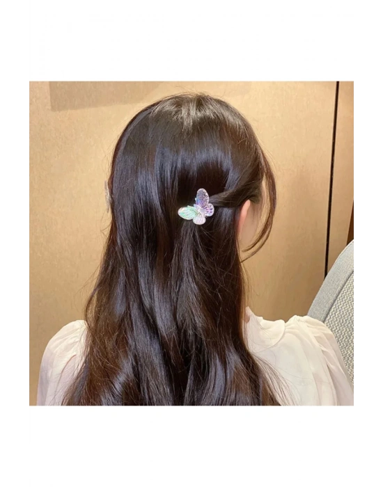 3 adet parlak kelebek pens toka