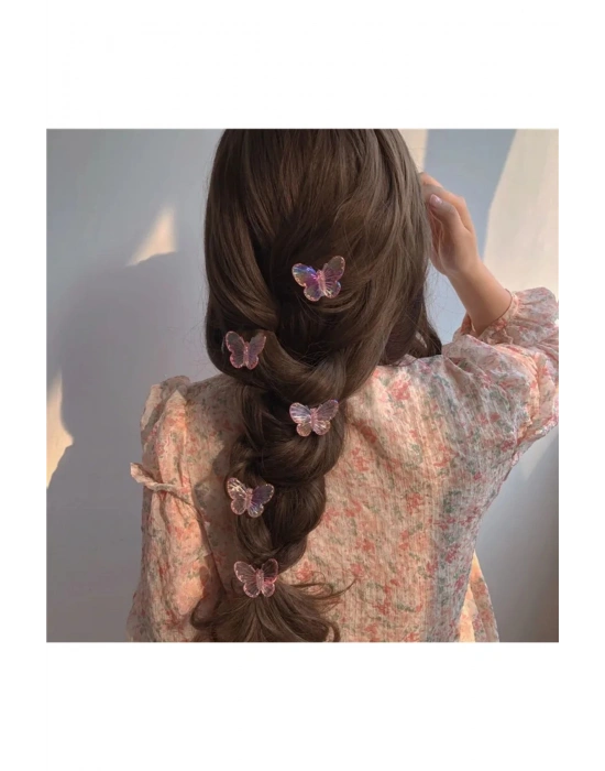 3 adet parlak kelebek pens toka