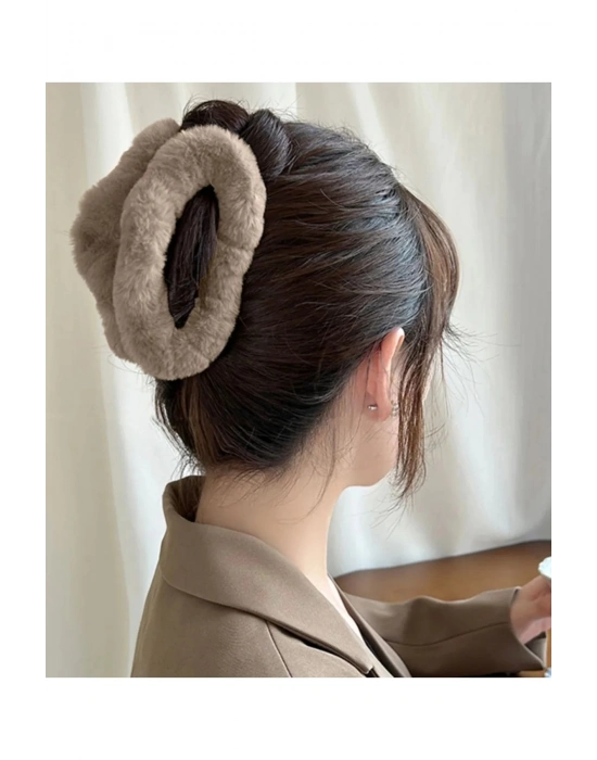 Vintage Maxi Boy Büyük Peluş Mandal Toka