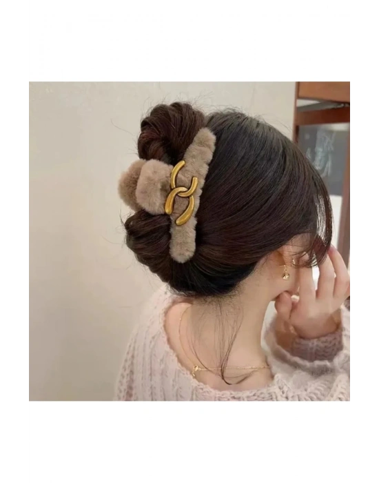 Vintage Zincir Model Peluş Mandal Toka