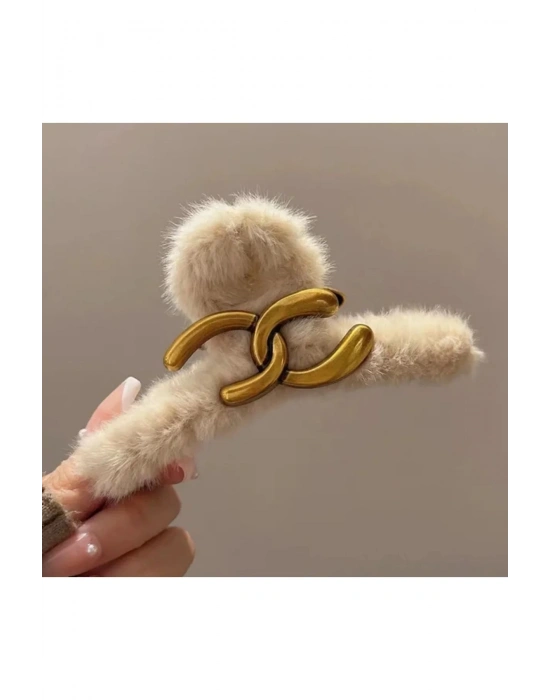 Vintage Zincir Model Peluş Mandal Toka