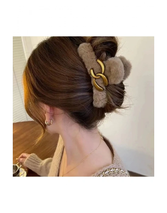 Vintage Zincir Model Peluş Mandal Toka