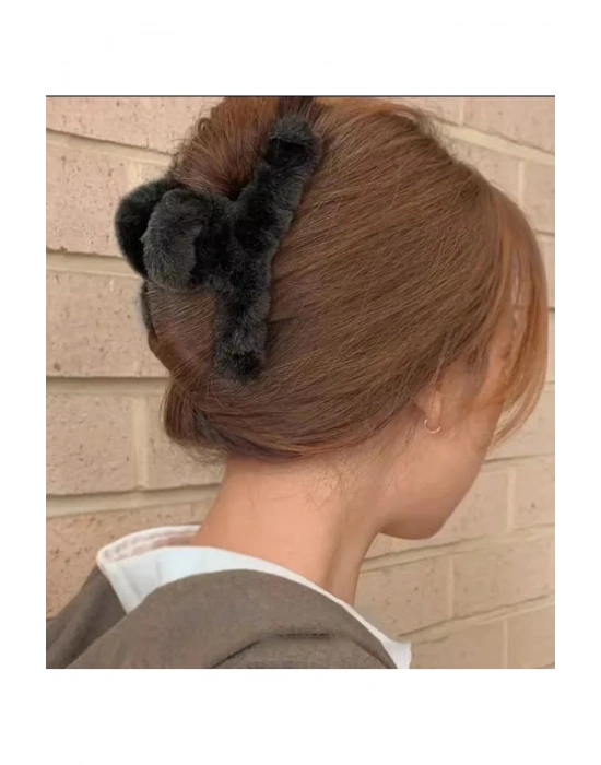 Vintage Peluş Mandal Toka