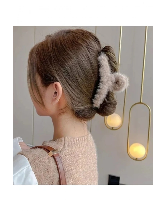 Vintage Peluş Mandal Toka