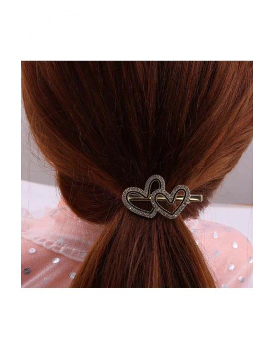 Vintage Kalp Figürlü Yan Toka