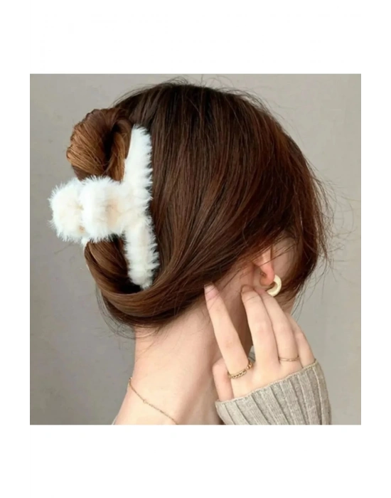 Vintage Peluş Mandal Toka