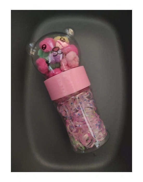 Lily Kavanozlu Örgü Tokası ve Mini Havlu Lastik Toka Seti