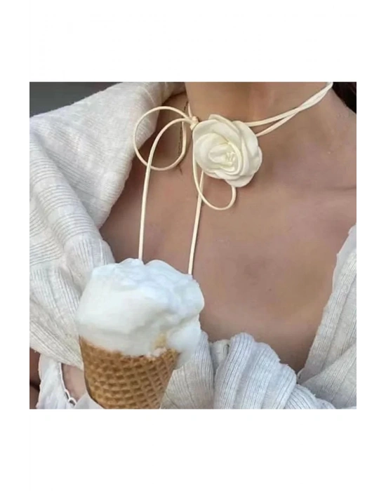 Vintage Gül Choker Kolye