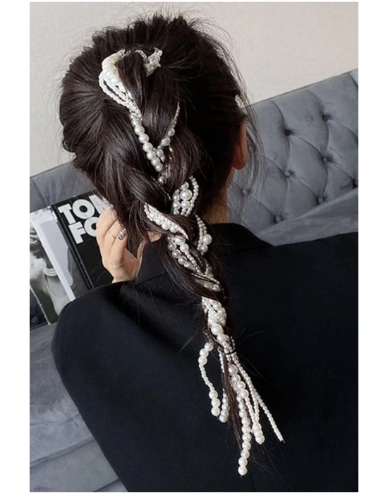 Vintage Shiny İncili Çıt Çıt Saç Aksesuarı Tokası