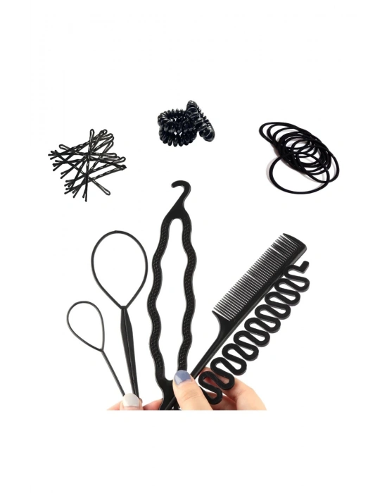 Saç Topuz Yapma ve Saç Örme Aparatı Seti Toka Seti
