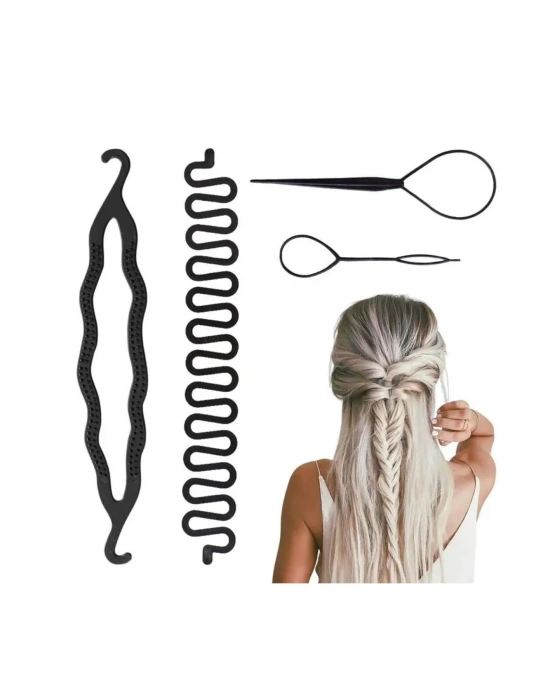 Saç Topuz Yapma ve Saç Örme Aparatı Seti Toka Seti