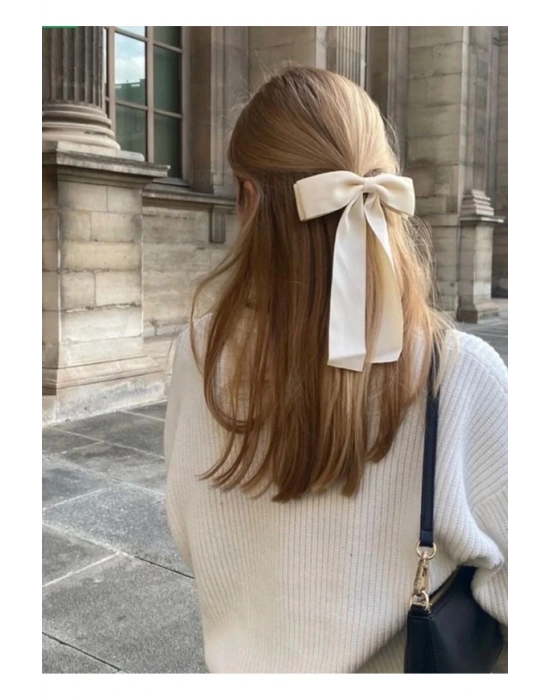 Vintage Saten Otomatik Klipsli Milena Toka