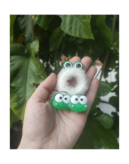 Lily Kurbağa Lastik Toka ve Klips Toka