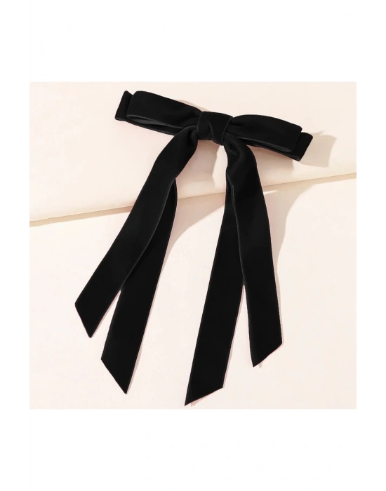 Vintage Çift Fiyonk İpek Kadife Otomatik Toka