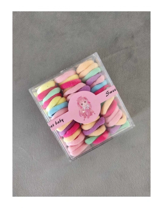 Lily 50 Adet Kutulu Çocuk ve Bebek Lastik Tokası