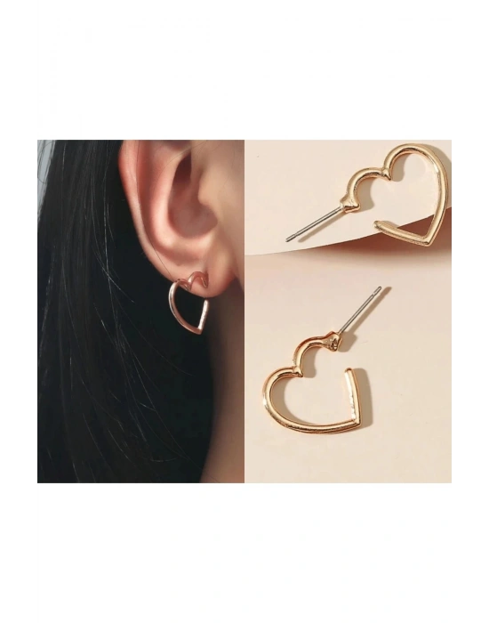 Kadın Kalp Model Küpe