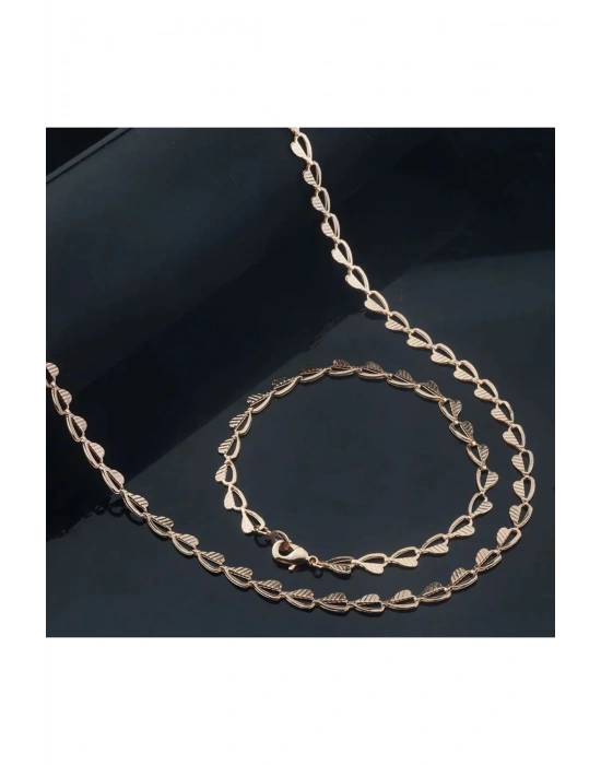 Vintage Kalpli Kolye Bileklik Takım İkili Set