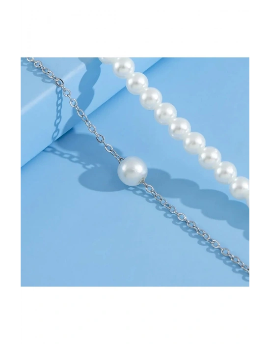 Kadın 2li inci model halhal