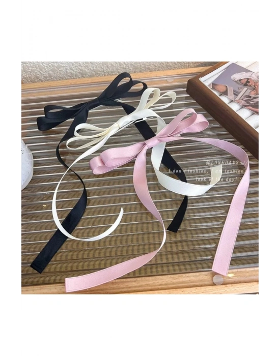 Vintage Üçlü Fiyonk Saten Pens Toks